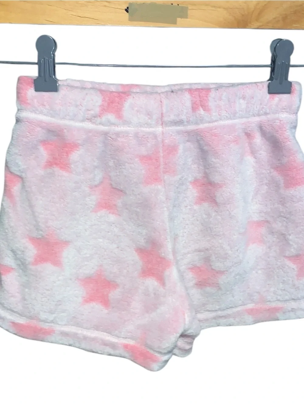 BCBG Girls Plush Star Print Lounge Shorts Pink Pajama Shorts